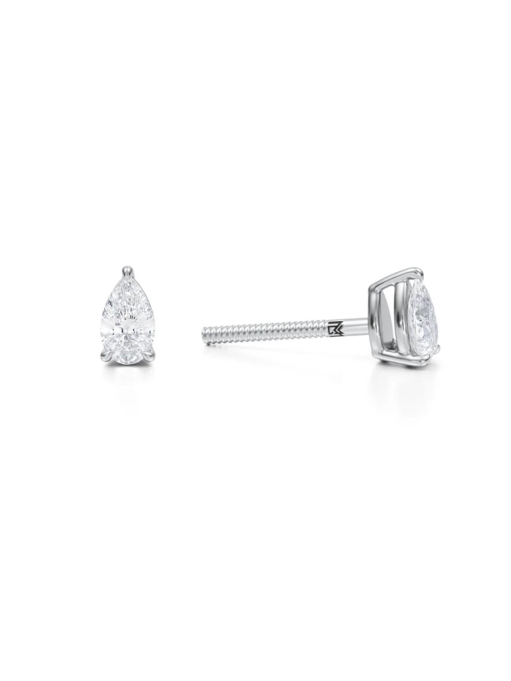 0.5 Carat Pear Lab Grown Diamond Stud Earrings
